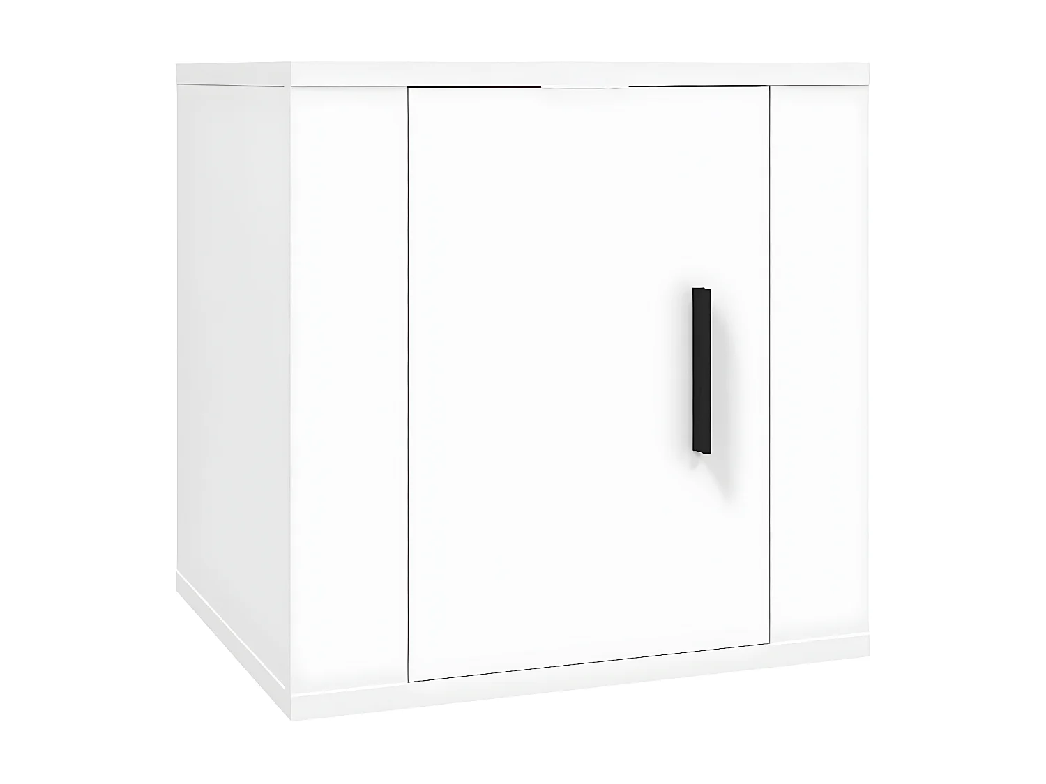 Set supporto TV da 7 pezzi in MDF bianco