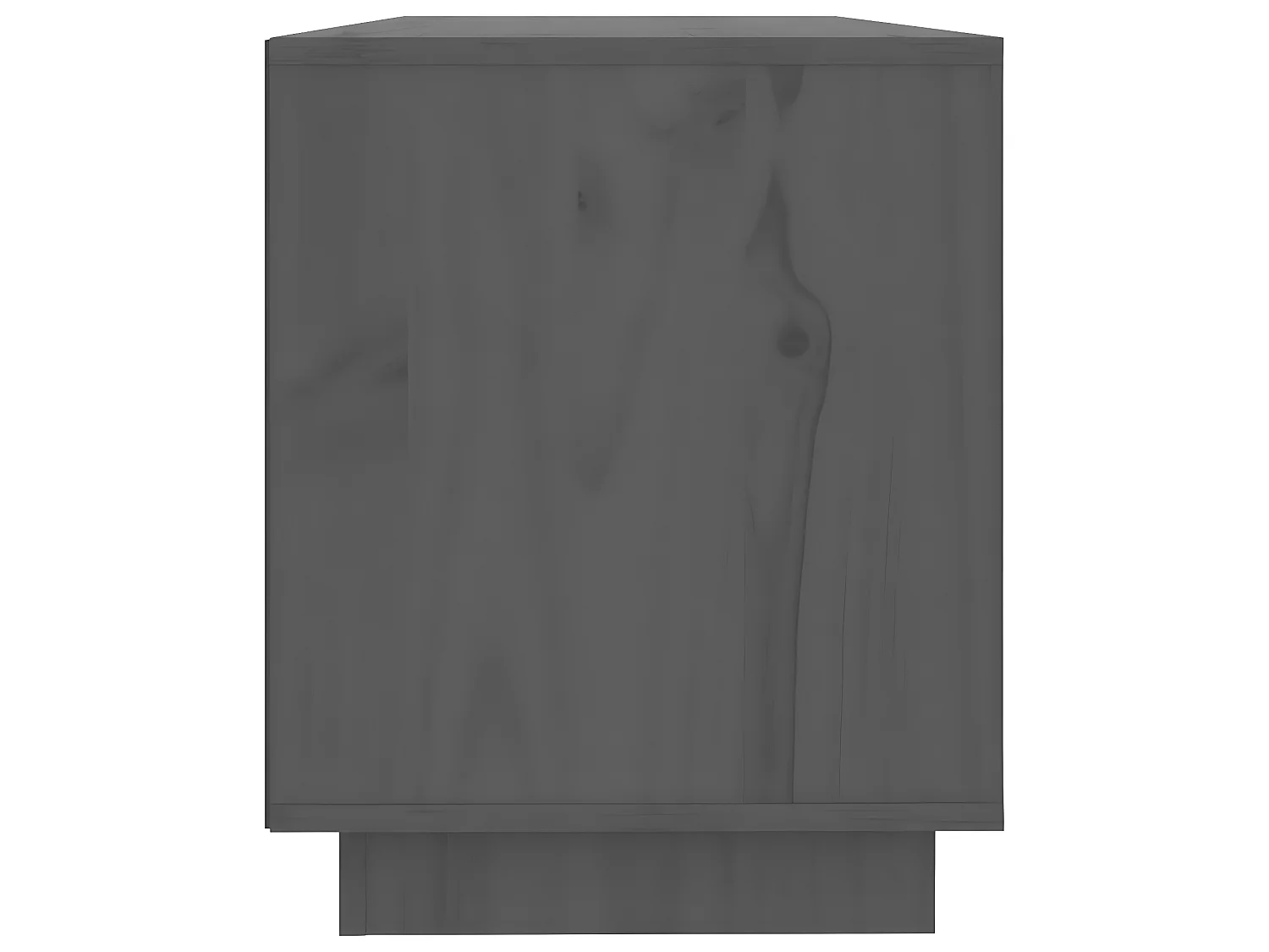 Meuble TV Gris 110,5x35x44 cm Bois de pin massif