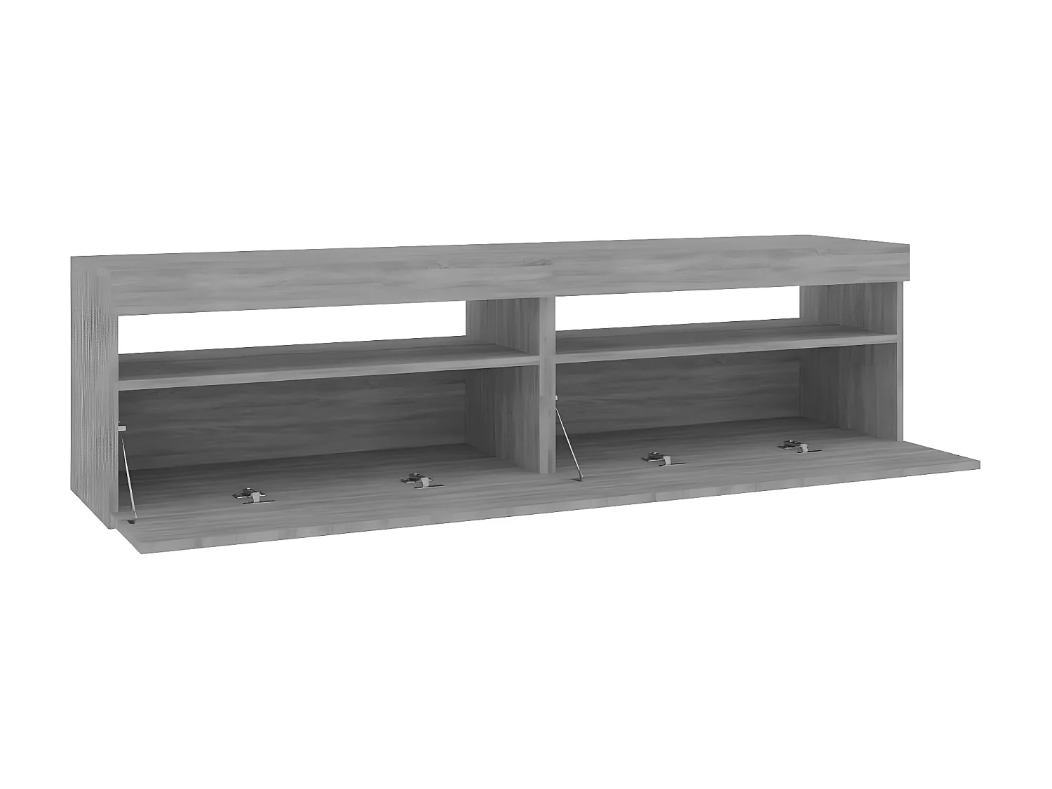 Móveis de TV com luzes LED 2 unidades cinza Sonoma 75x35x40 cm
