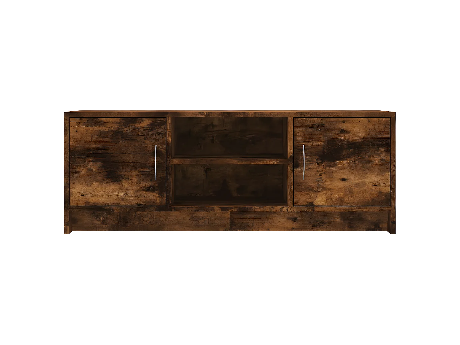 Meuble TV chêne fumé 102x30x37,5 cm bois d'ingénierie