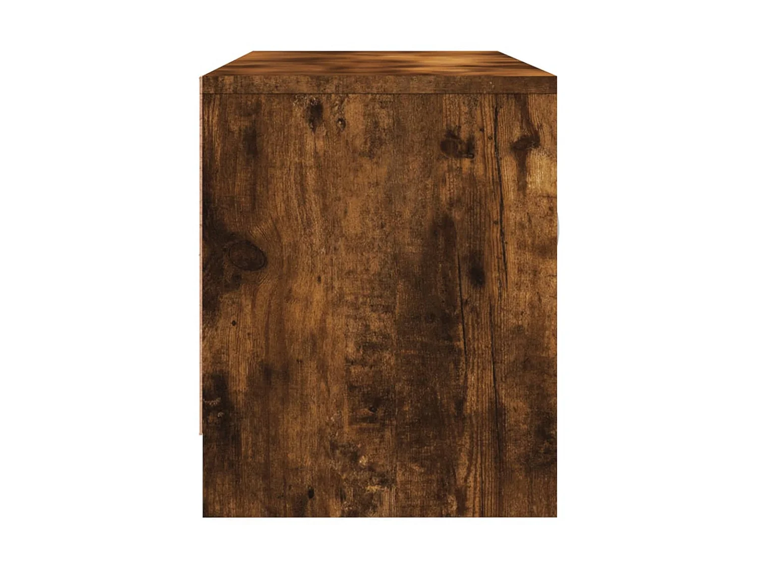 Meuble TV chêne fumé 102x30x37,5 cm bois d'ingénierie