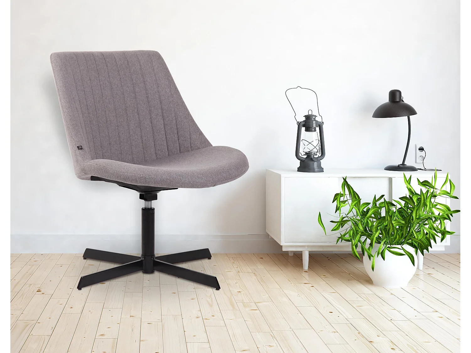 Chaise longue - Tissu & Antique clair - Gris - Granby