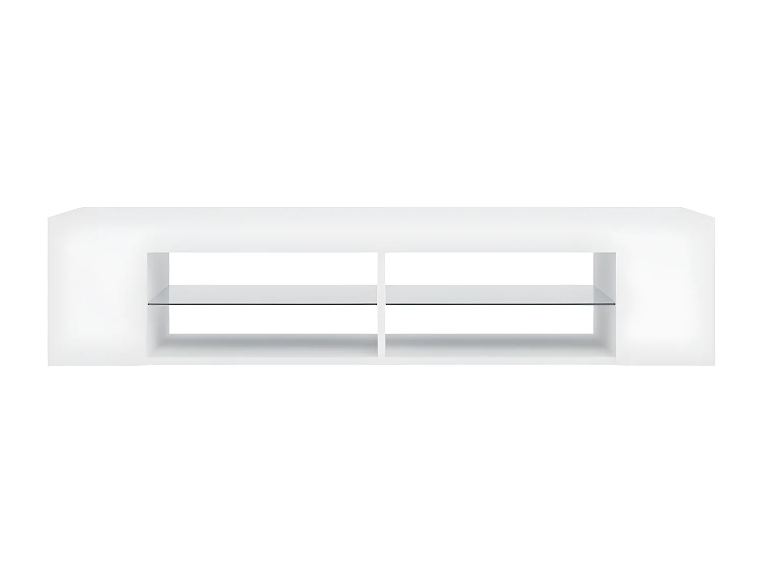 Meuble TV avec lumières LED blanc 135x39x30 cm