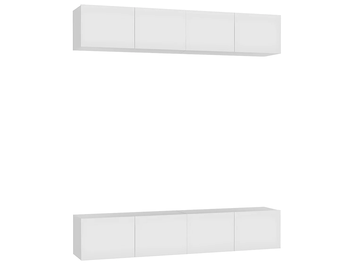 Meubles TV 4 pcs Blanc 80x30x30 cm Aggloméré