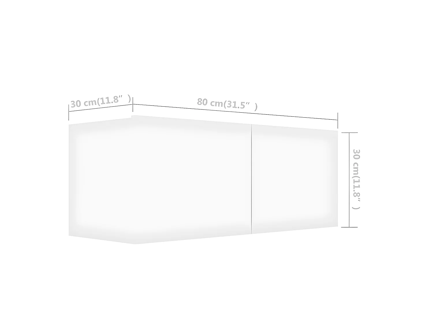 Meubles TV 4 pcs Blanc 80x30x30 cm Aggloméré