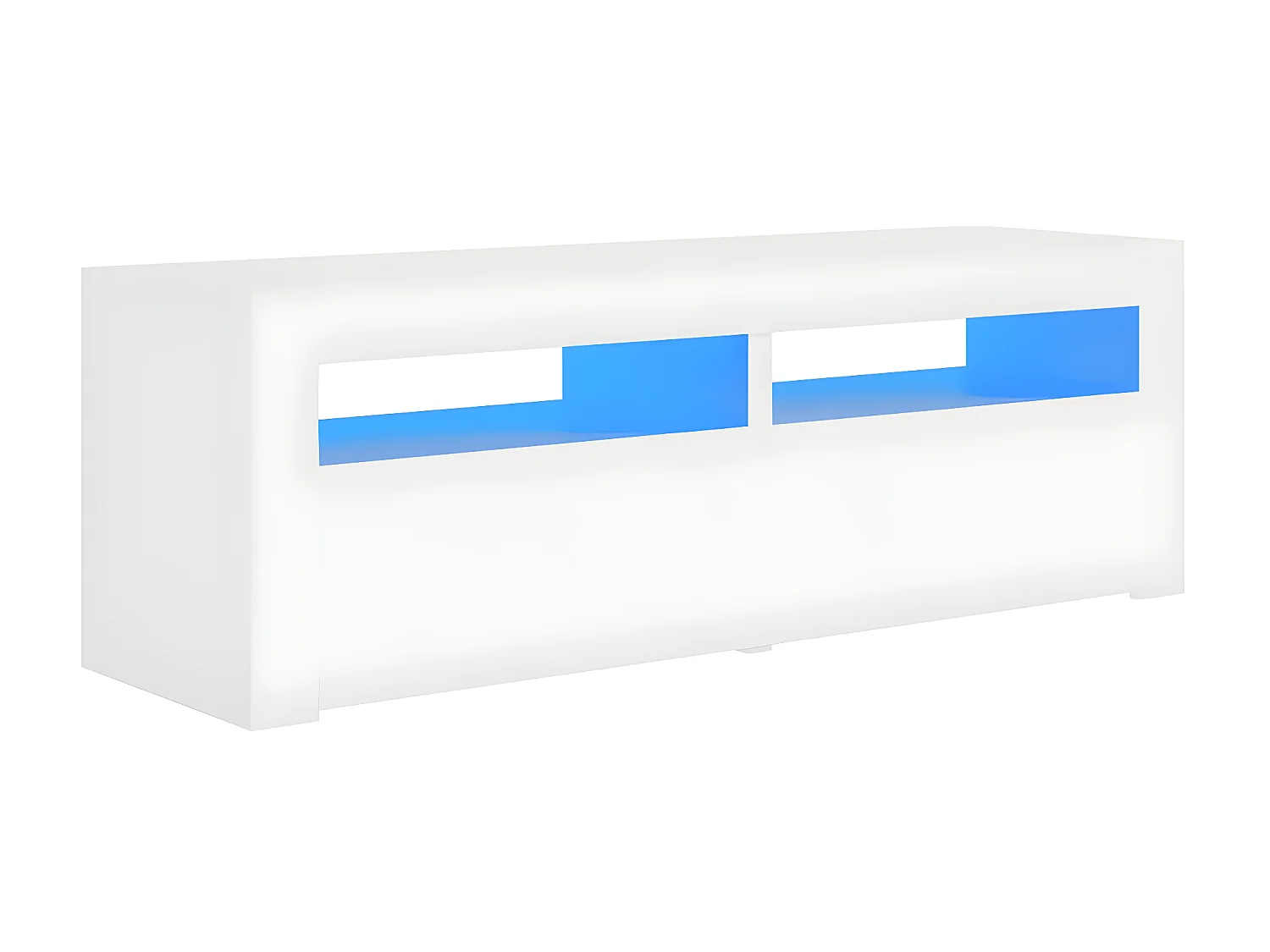 Meuble TV avec lumières LED blanc 120x35x40 cm