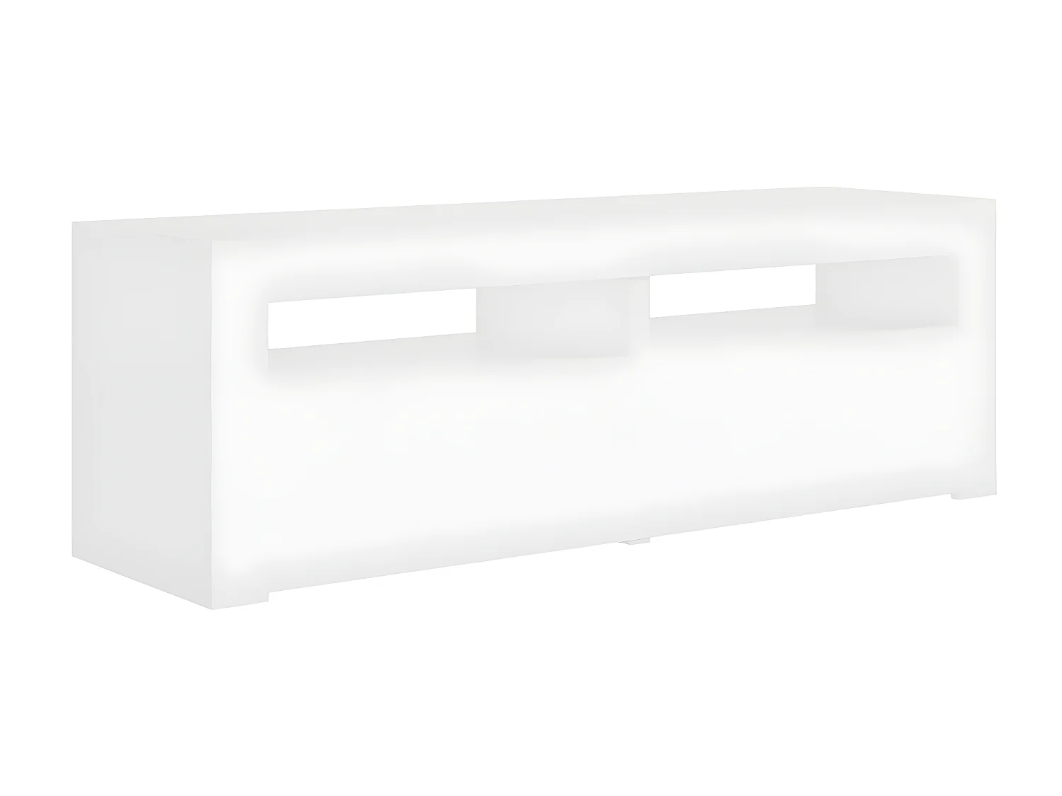 Meuble TV avec lumières LED blanc 120x35x40 cm