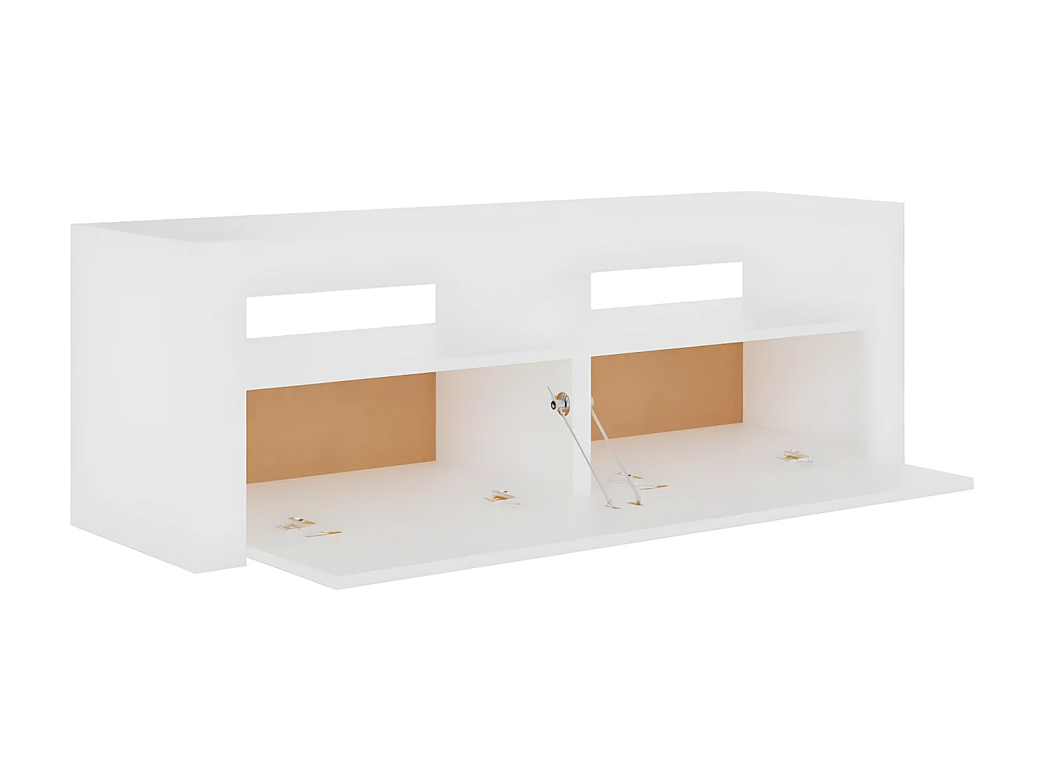 Meuble TV avec lumières LED blanc 120x35x40 cm