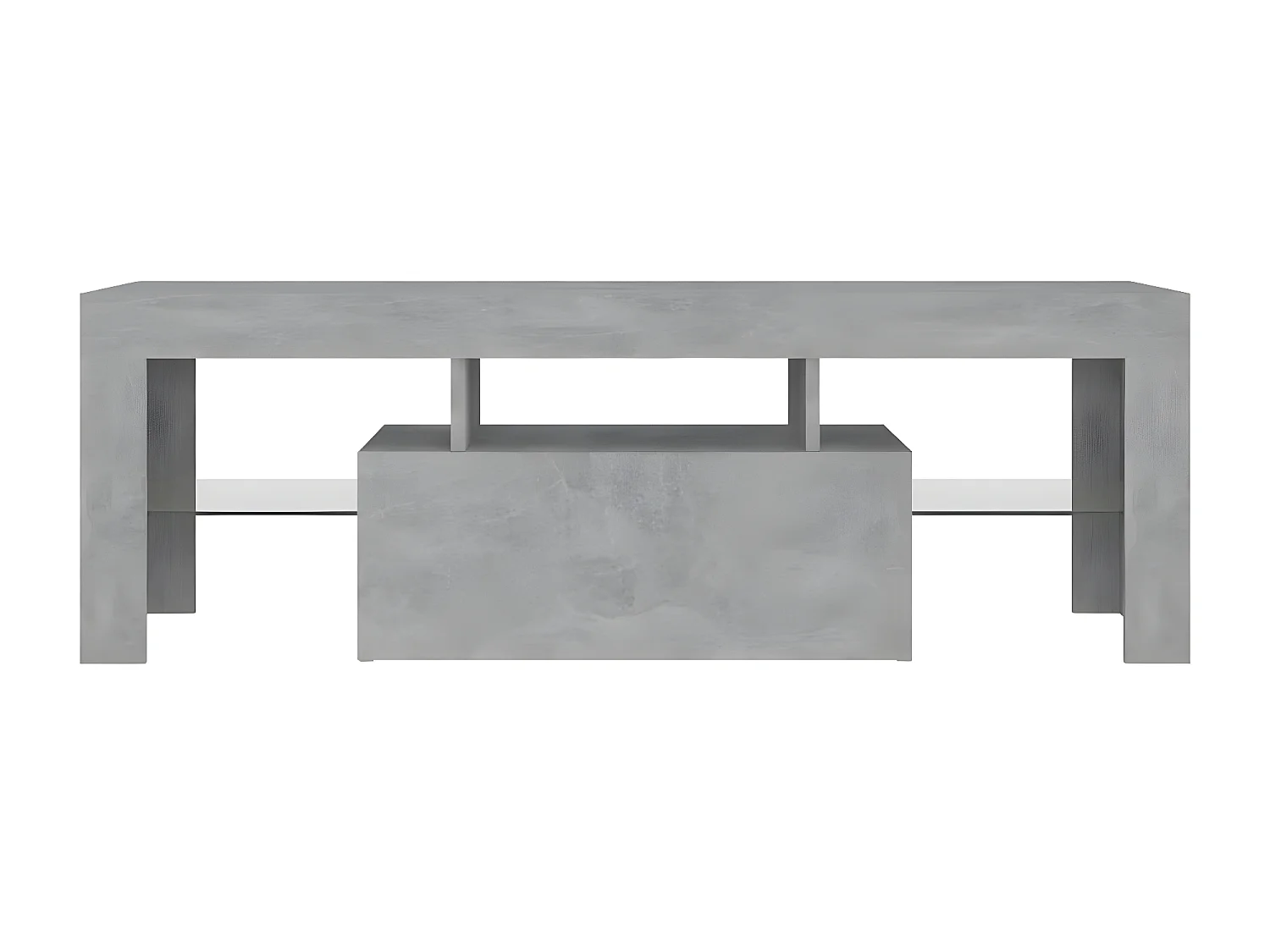 Meuble TV avec lumières LED gris béton 120x35x40 cm