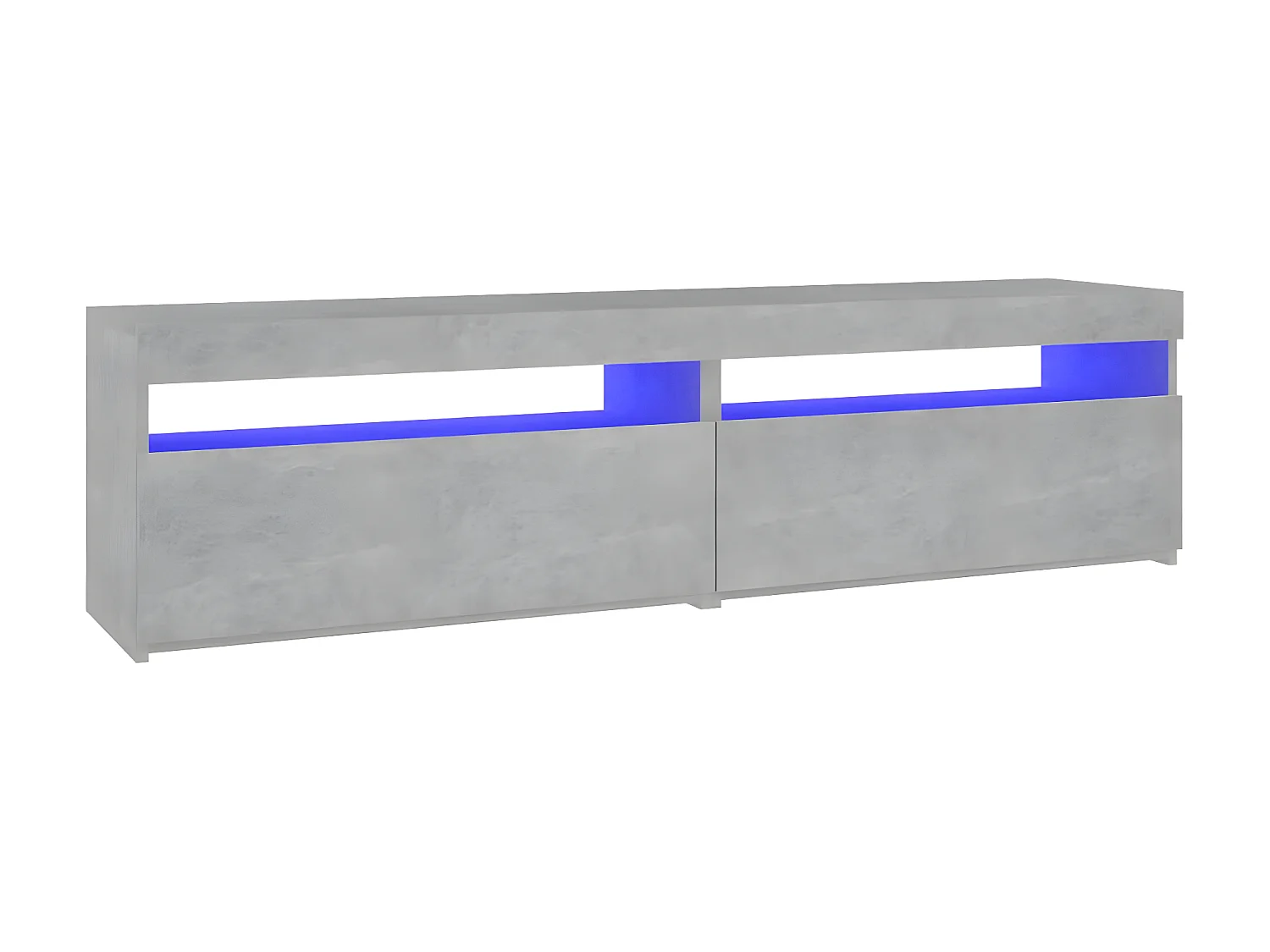 Mueble TV 2 piezas con luces LED Gris hormigón 75x35x40 cm