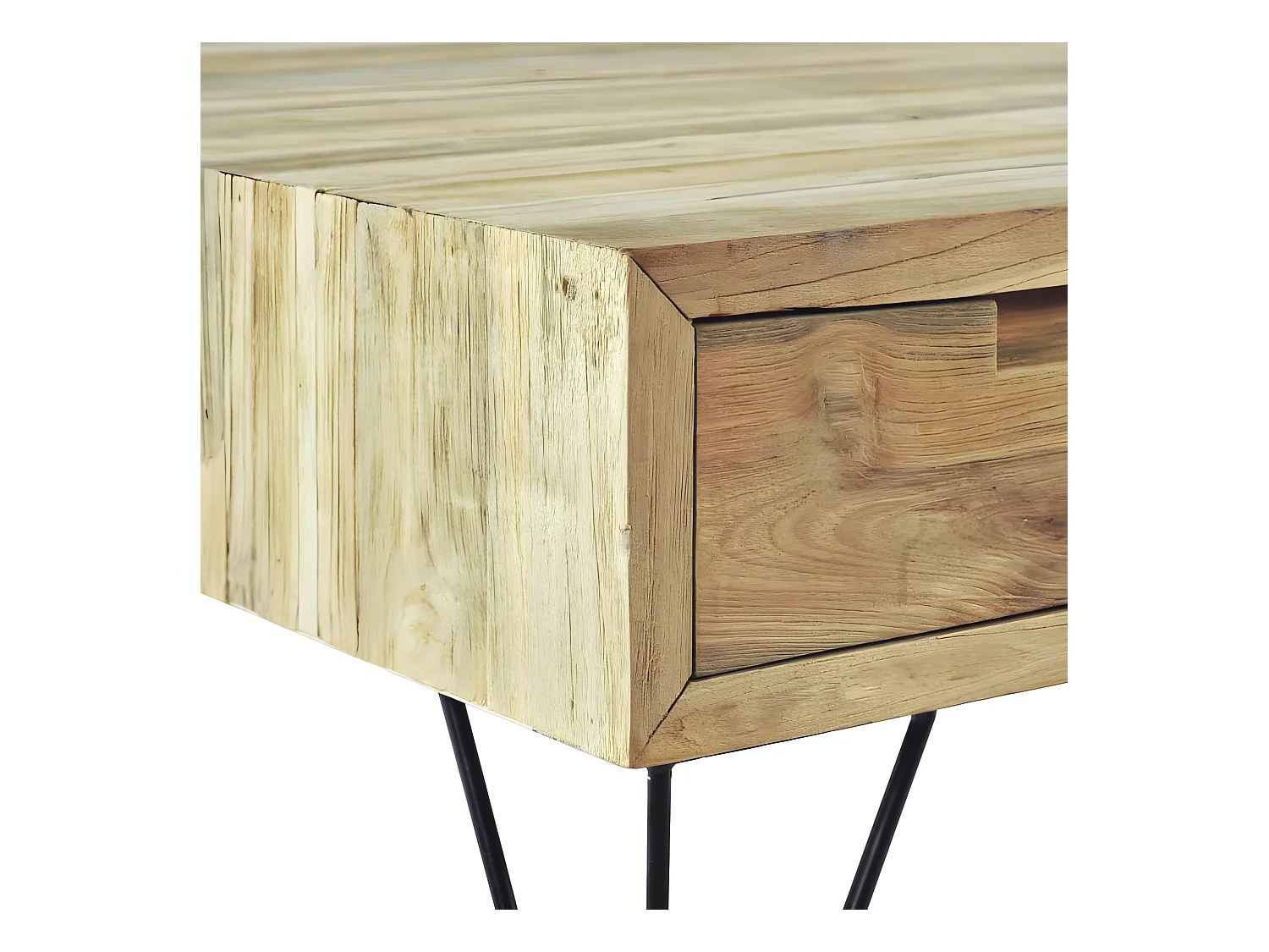 Meuble TV 120 x 35 x 35 cm Teck massif