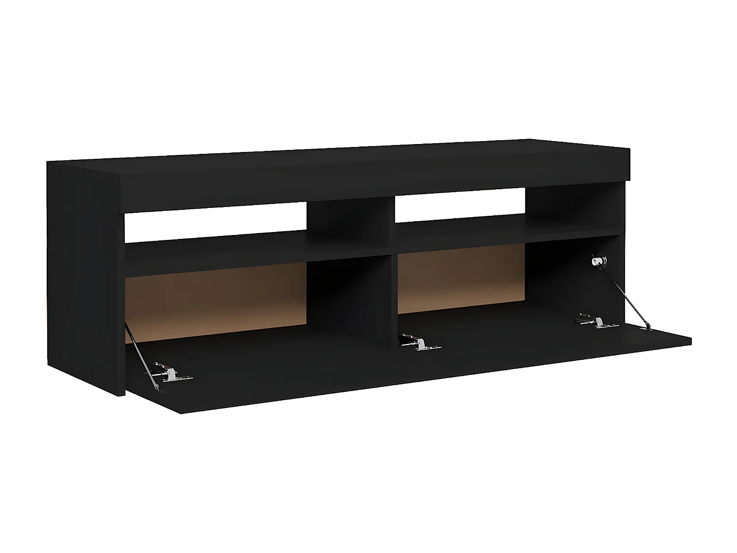 Meuble TV avec lumières LED noir 120x35x40 cm