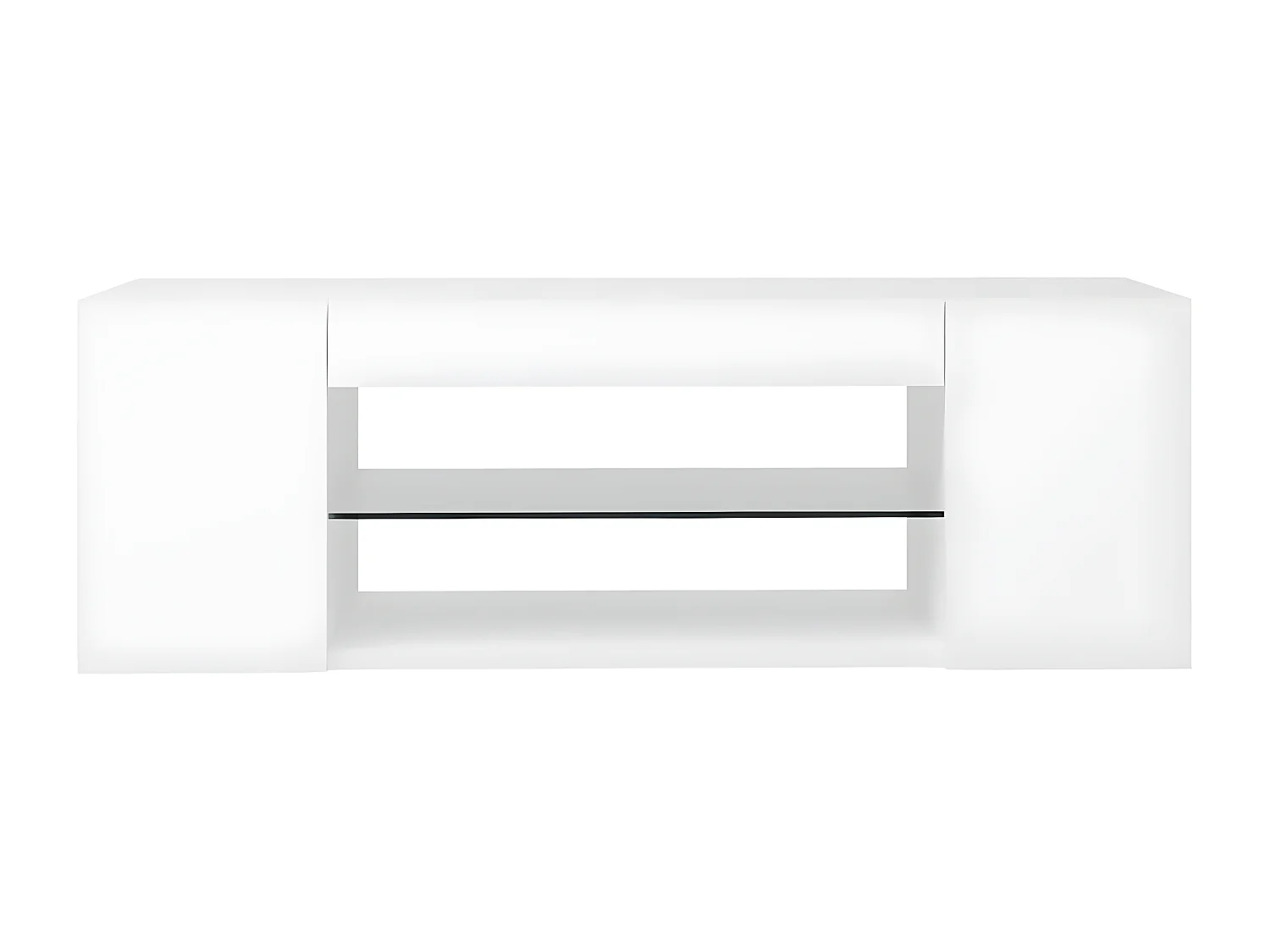 Meuble TV avec lumières LED Blanc 90x39x30 cm