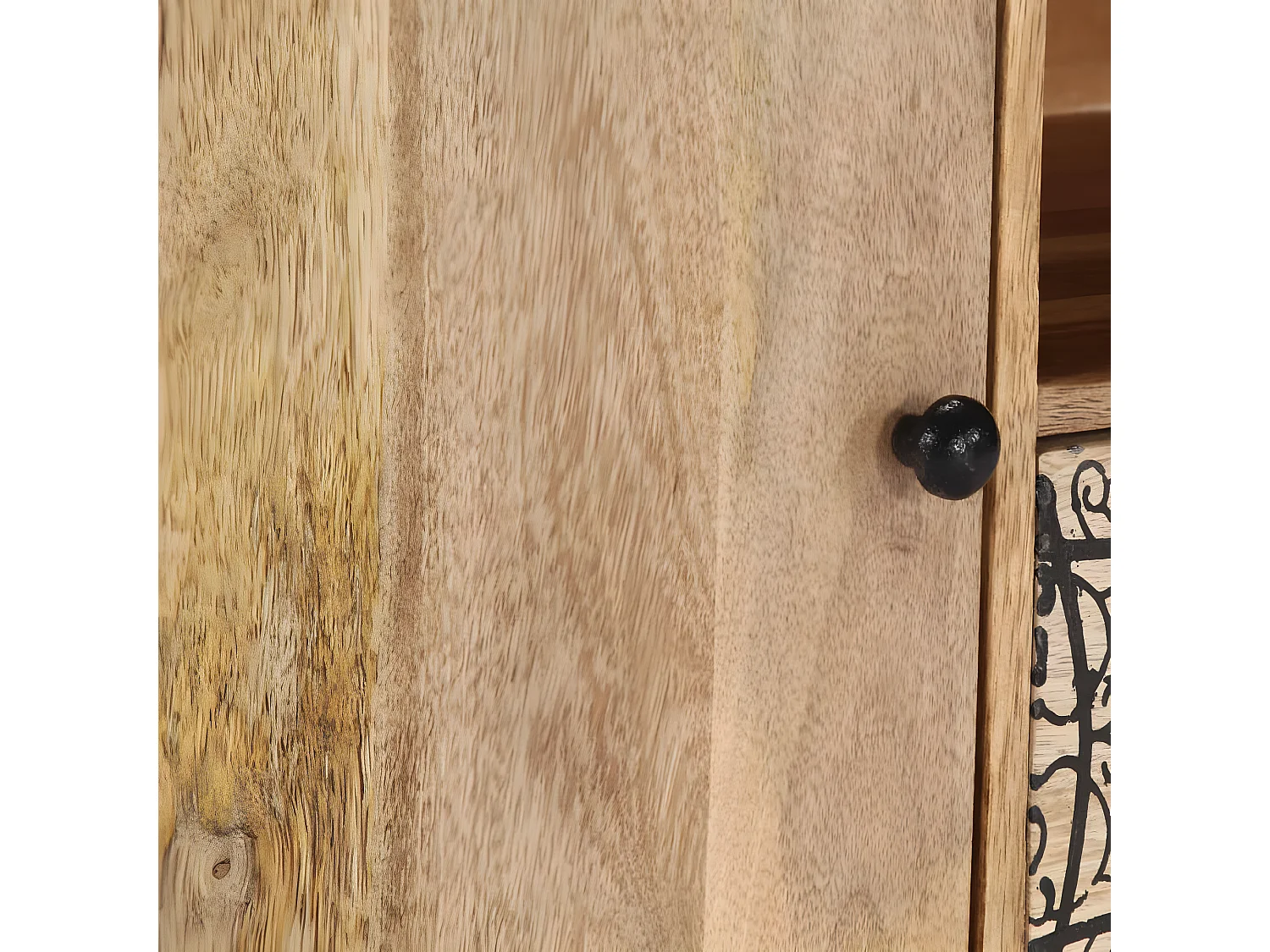 Mobile TV 140x30x40 cm Legno massello di mango