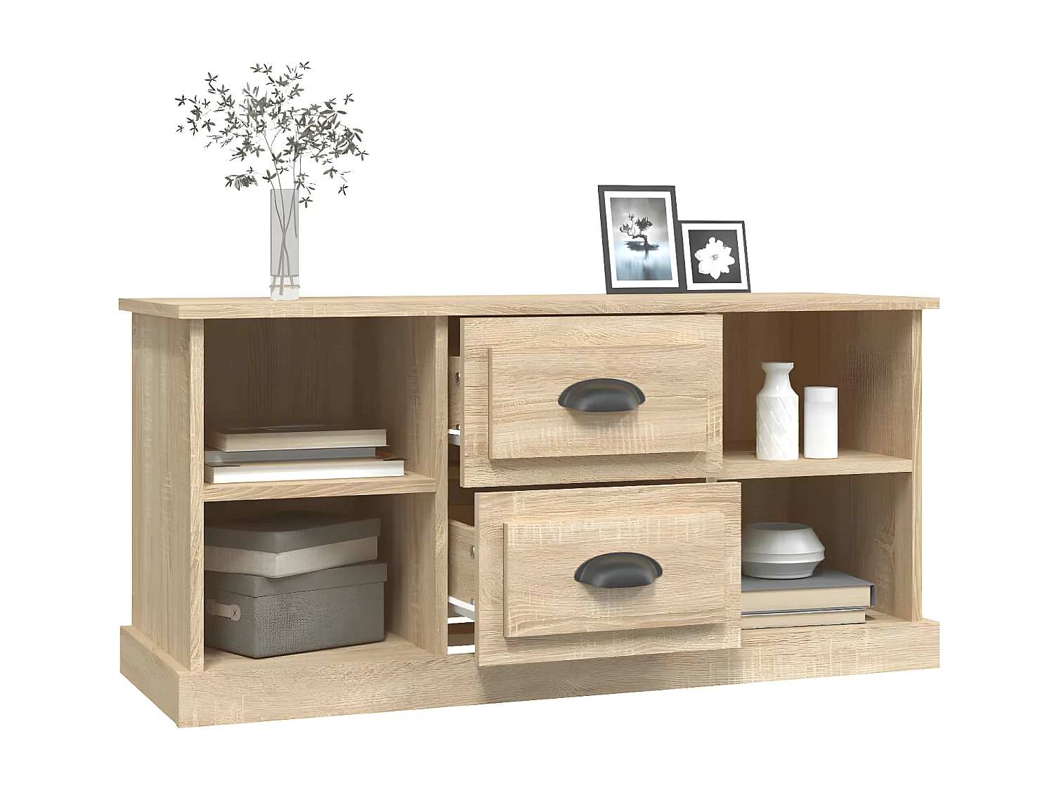TV-Schrank aus Sonoma-Eiche, 99,5 x 35,5 x 48 cm, Holzwerkstoff