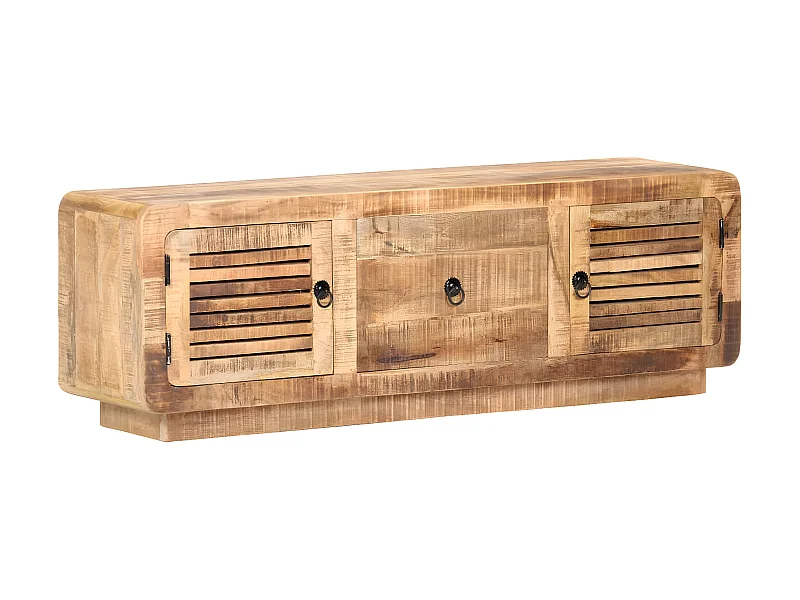 Meuble TV 120x30x40 cm Bois de manguier brut
