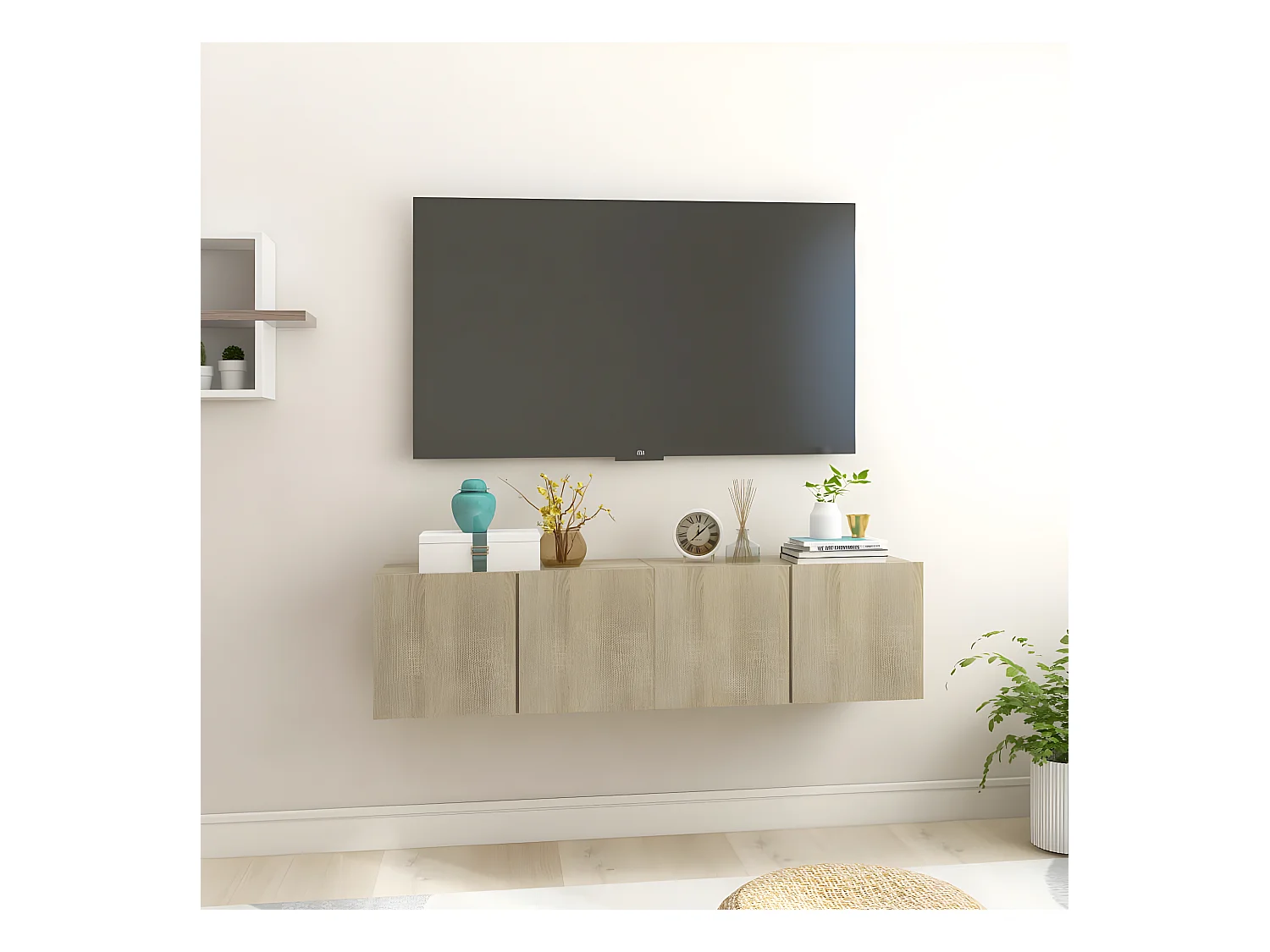 Meubles TV suspendus 2 pcs Chêne sonoma 60x30x30 cm
