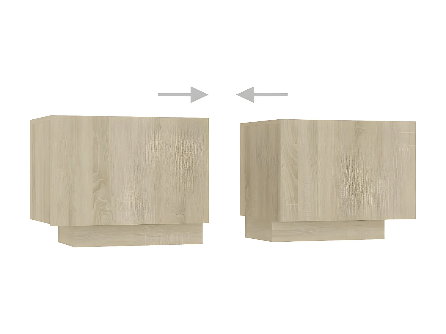 Meuble TV avec lumières LED Chêne sonoma 260x35x40 cm