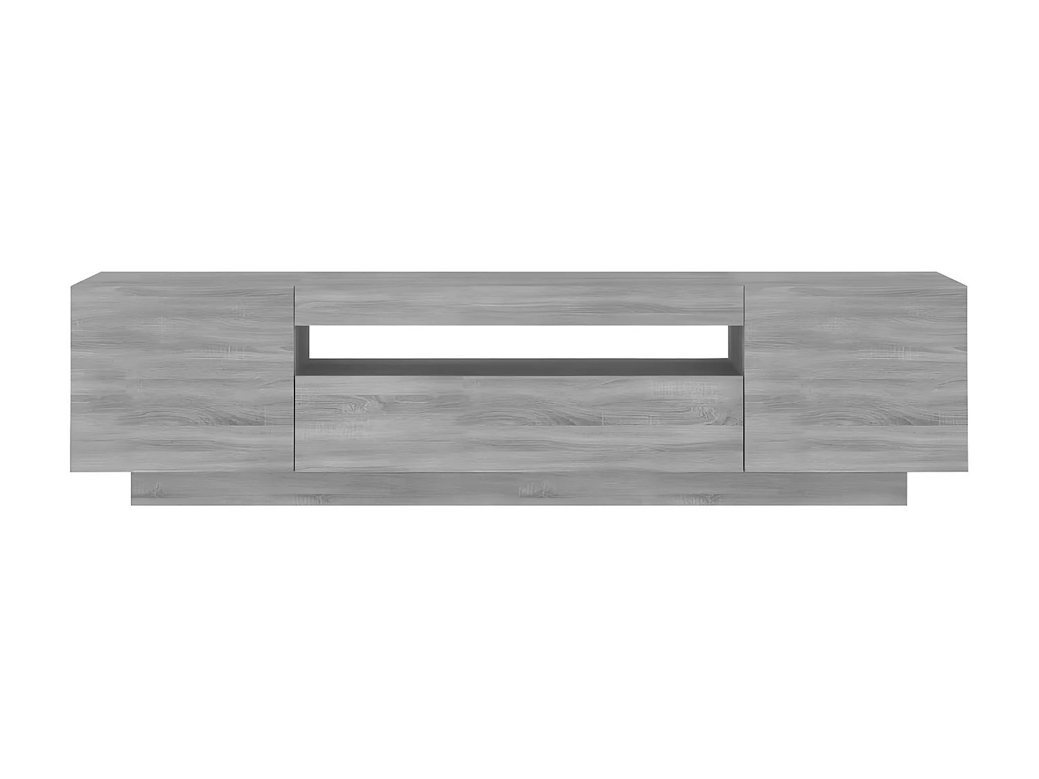 Meuble TV avec lumières LED Sonoma gris 160x35x40 cm