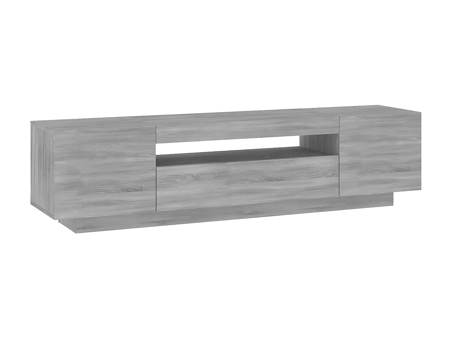 Meuble TV avec lumières LED Sonoma gris 160x35x40 cm