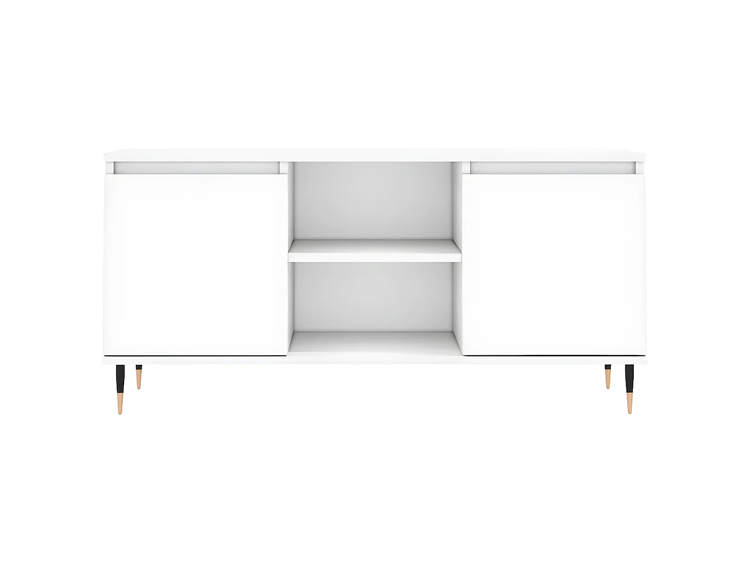 Meuble TV blanc 104x35x50 cm bois d'ingénierie