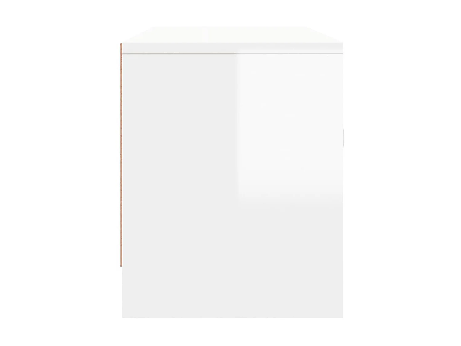 Móvel de TV branco brilhante 102x30x37,5 cm madeira projetada