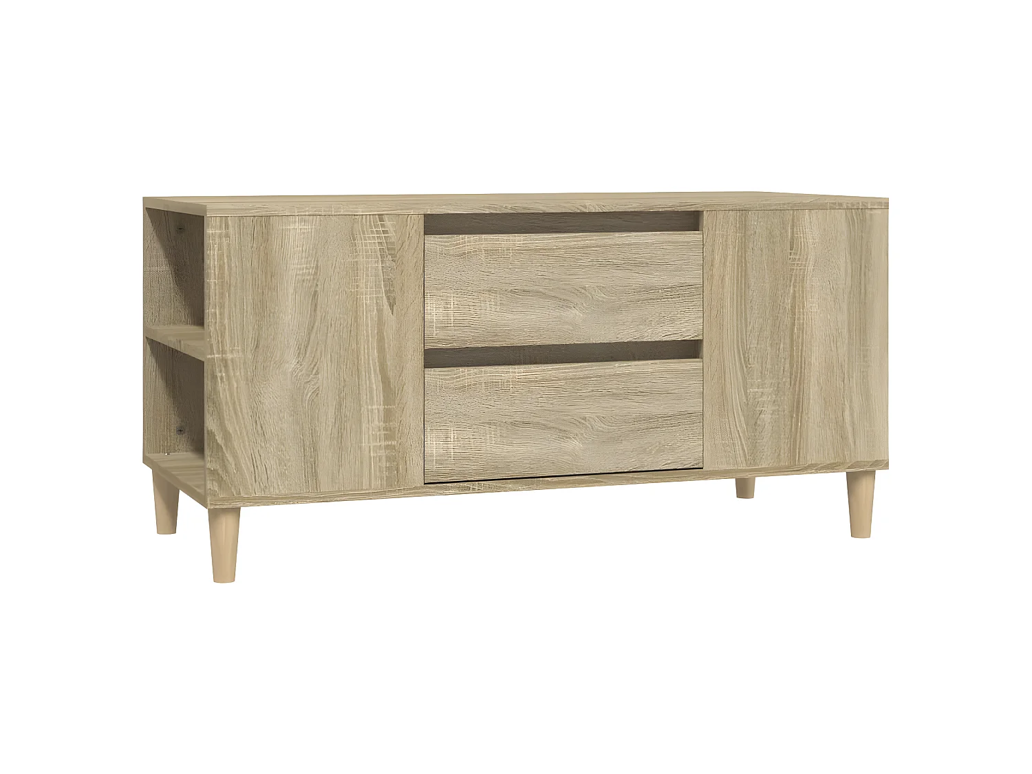 Meuble TV Chêne sonoma 102x44,5x50 cm Bois d'ingénierie