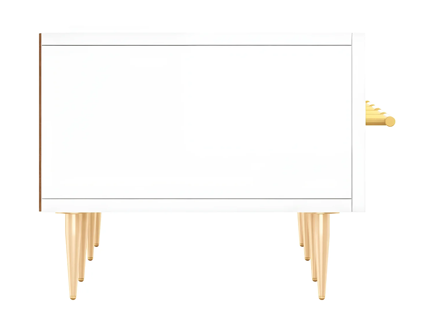 Meuble TV blanc brillant 150x36x30 cm bois d'ingénierie