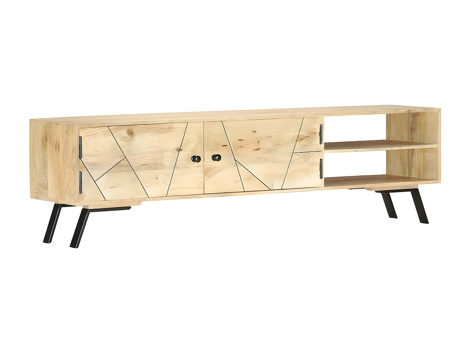 TV-Schrank 140x30x40 cm aus massivem Mangoholz