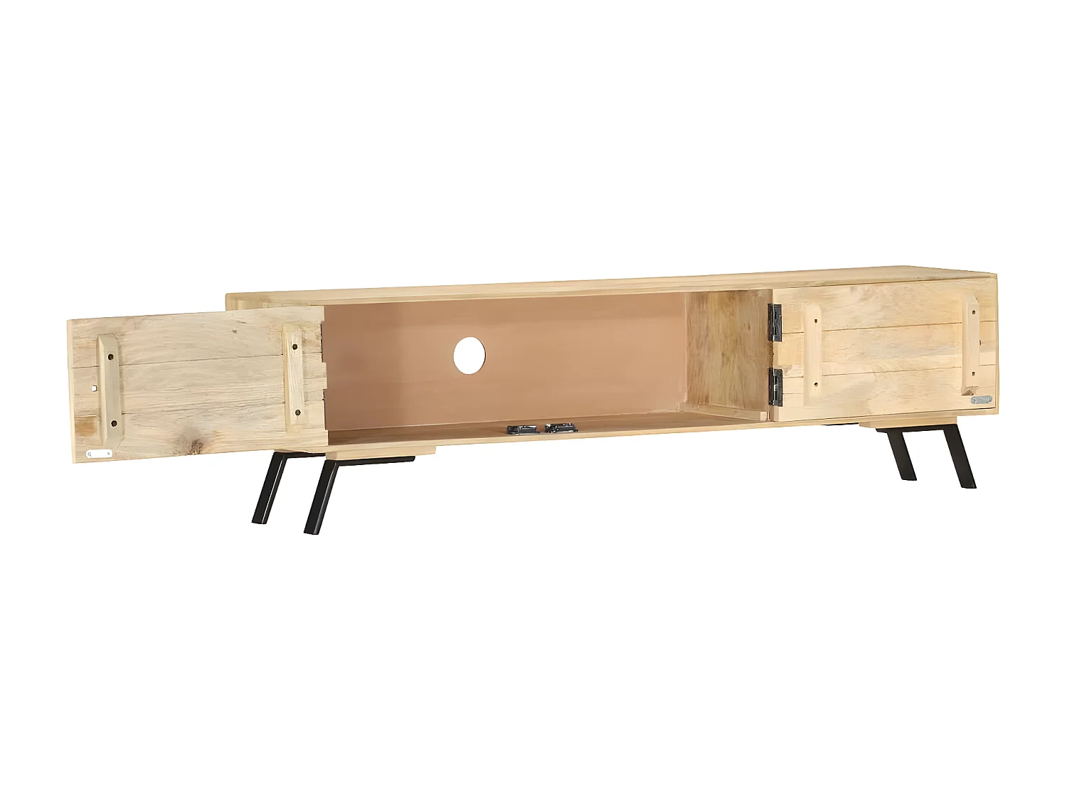 TV-Schrank 140x30x40 cm aus massivem Mangoholz