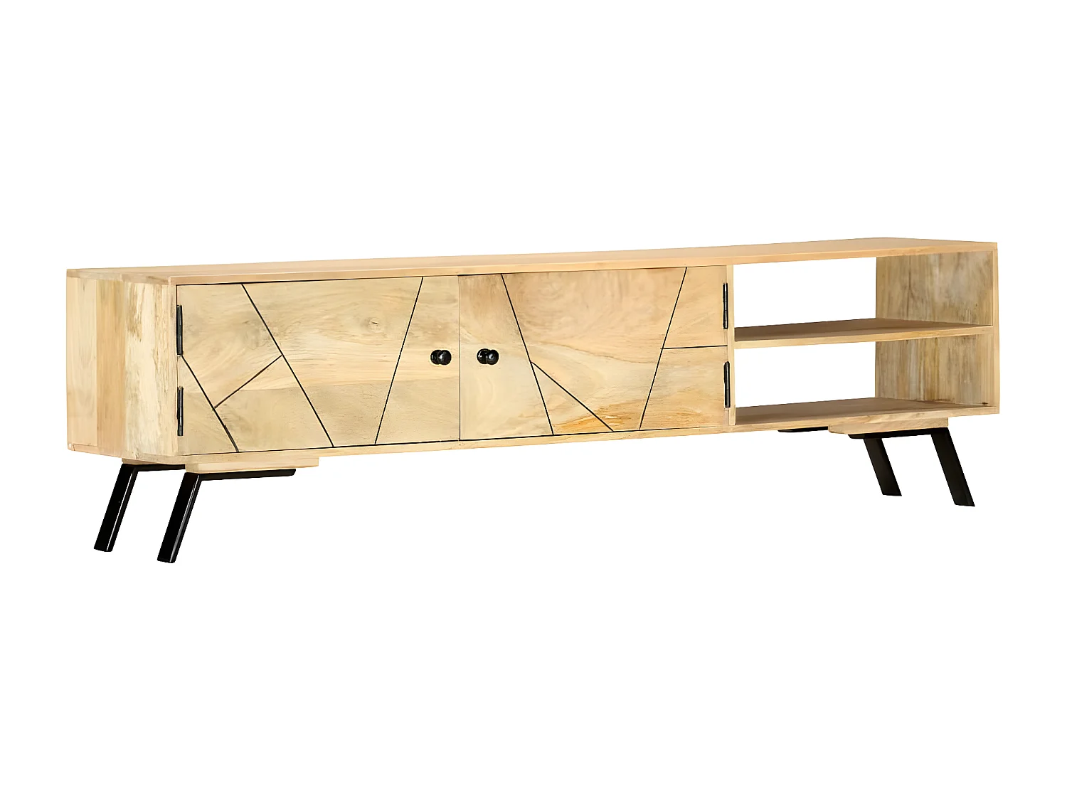 TV-Schrank 140x30x40 cm aus massivem Mangoholz