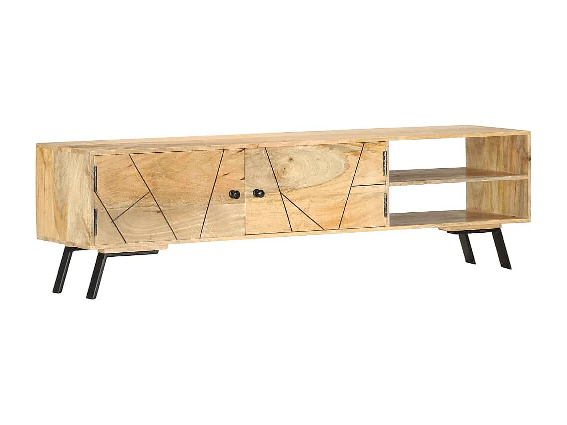 TV-Schrank 140x30x40 cm aus massivem Mangoholz