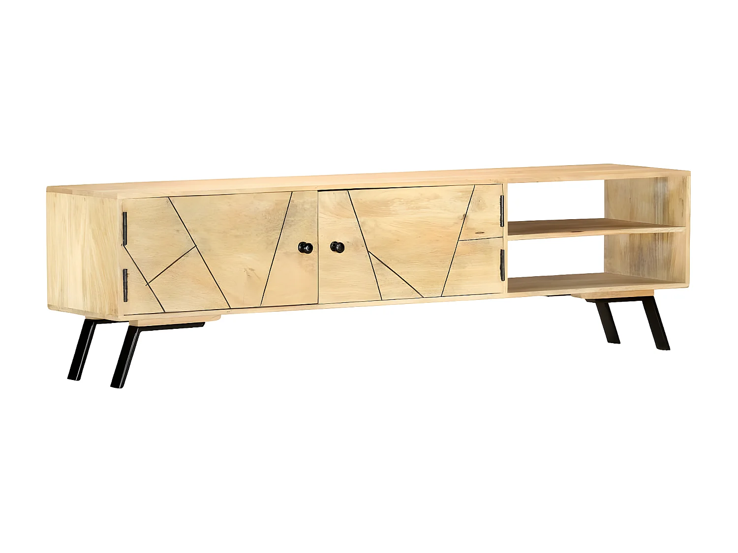 TV-Schrank 140x30x40 cm aus massivem Mangoholz