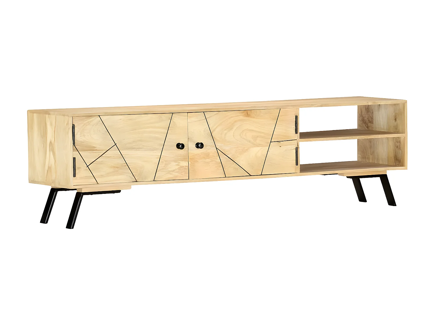 TV-Schrank 140x30x40 cm aus massivem Mangoholz