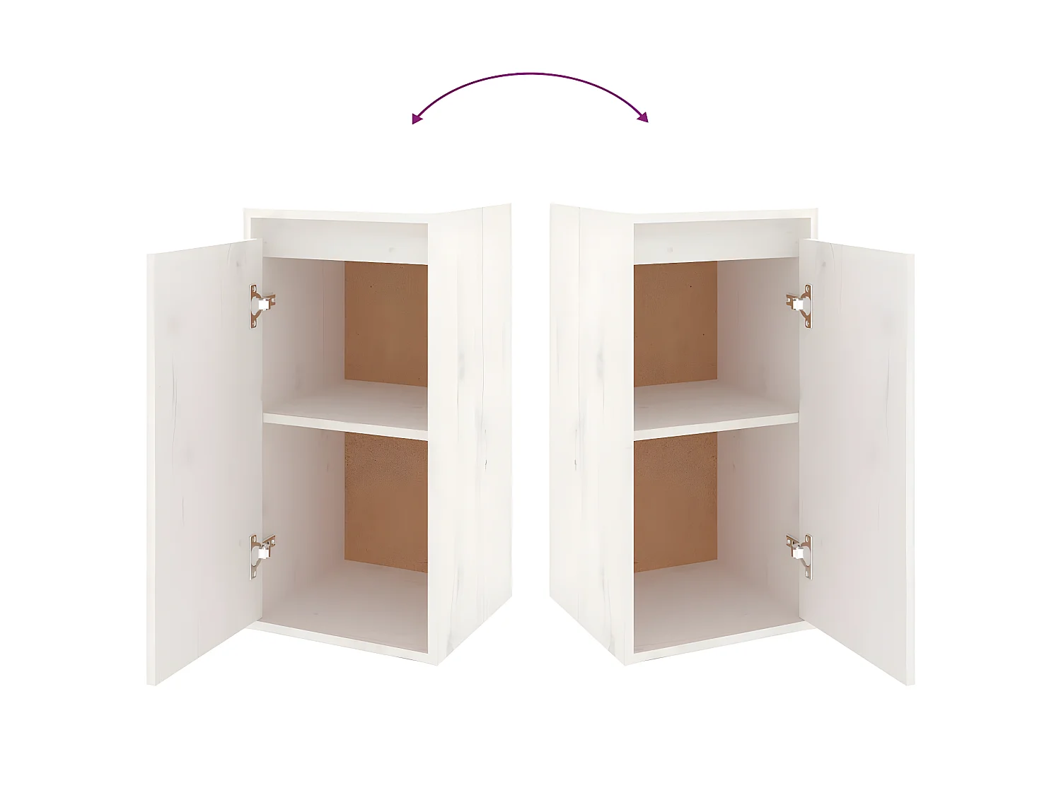 Meubles TV 6 pcs Blanc Bois massif de pin