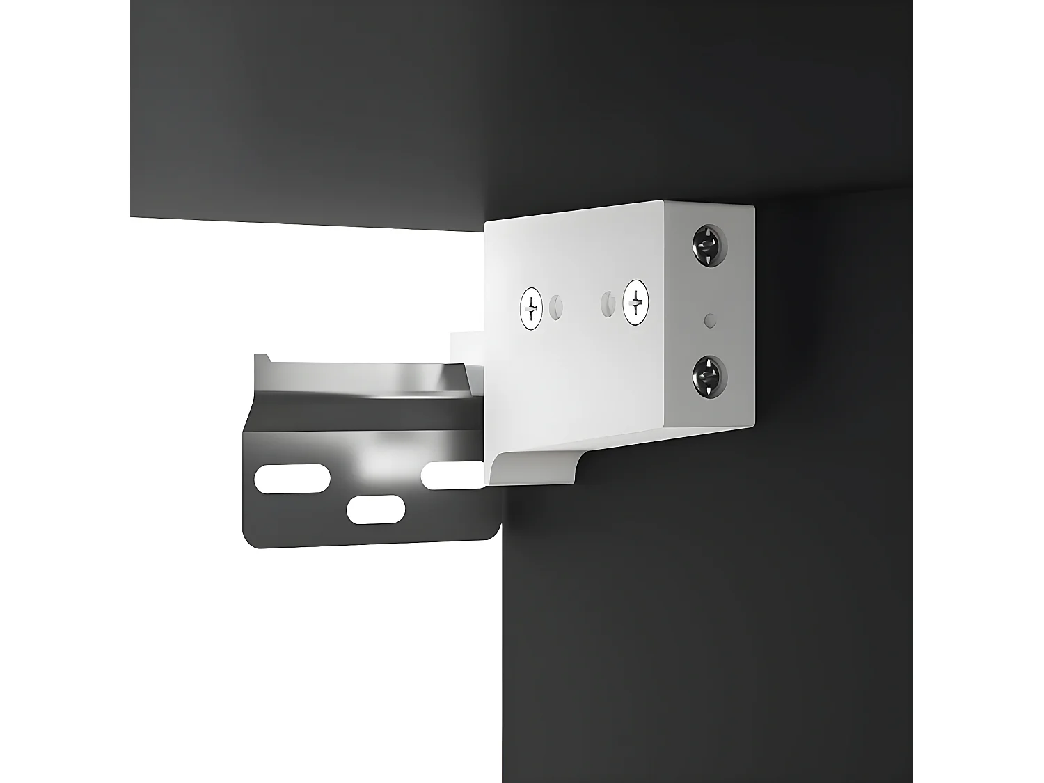 Set supporto TV da 6 pezzi in MDF nero