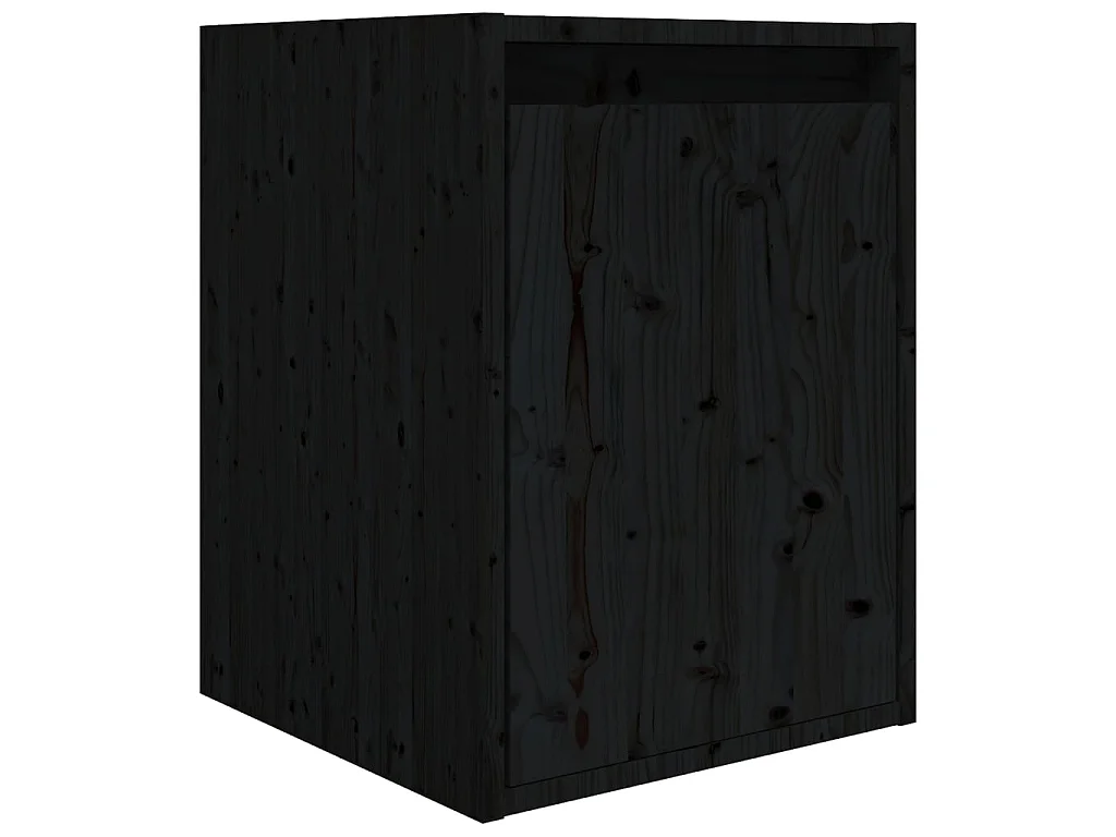 Meubles TV 5 pcs Noir Bois massif de pin