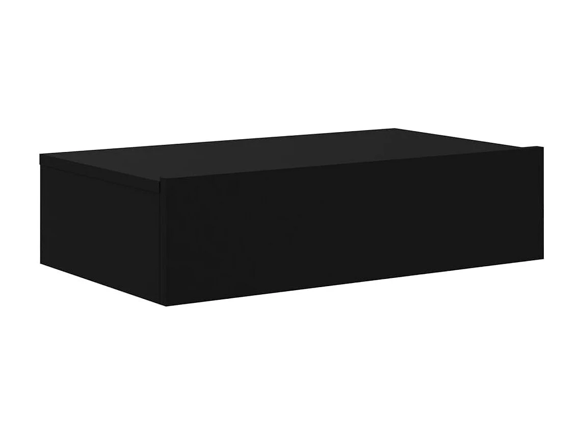 Mueble TV con iluminación LED negra 60x35x15,5 cm