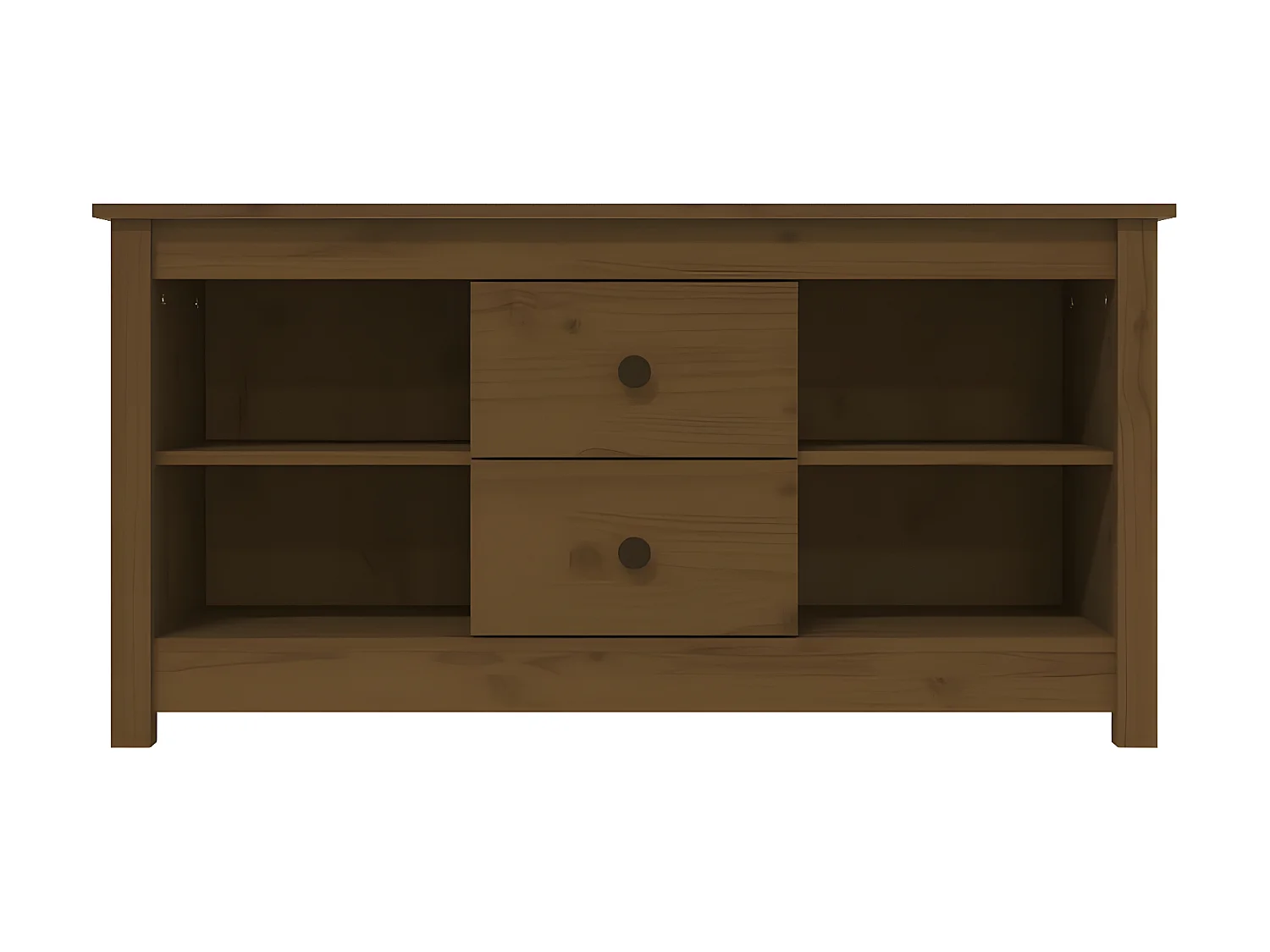 Meuble TV Marron miel 103x36,5x52 cm Bois de pin massif