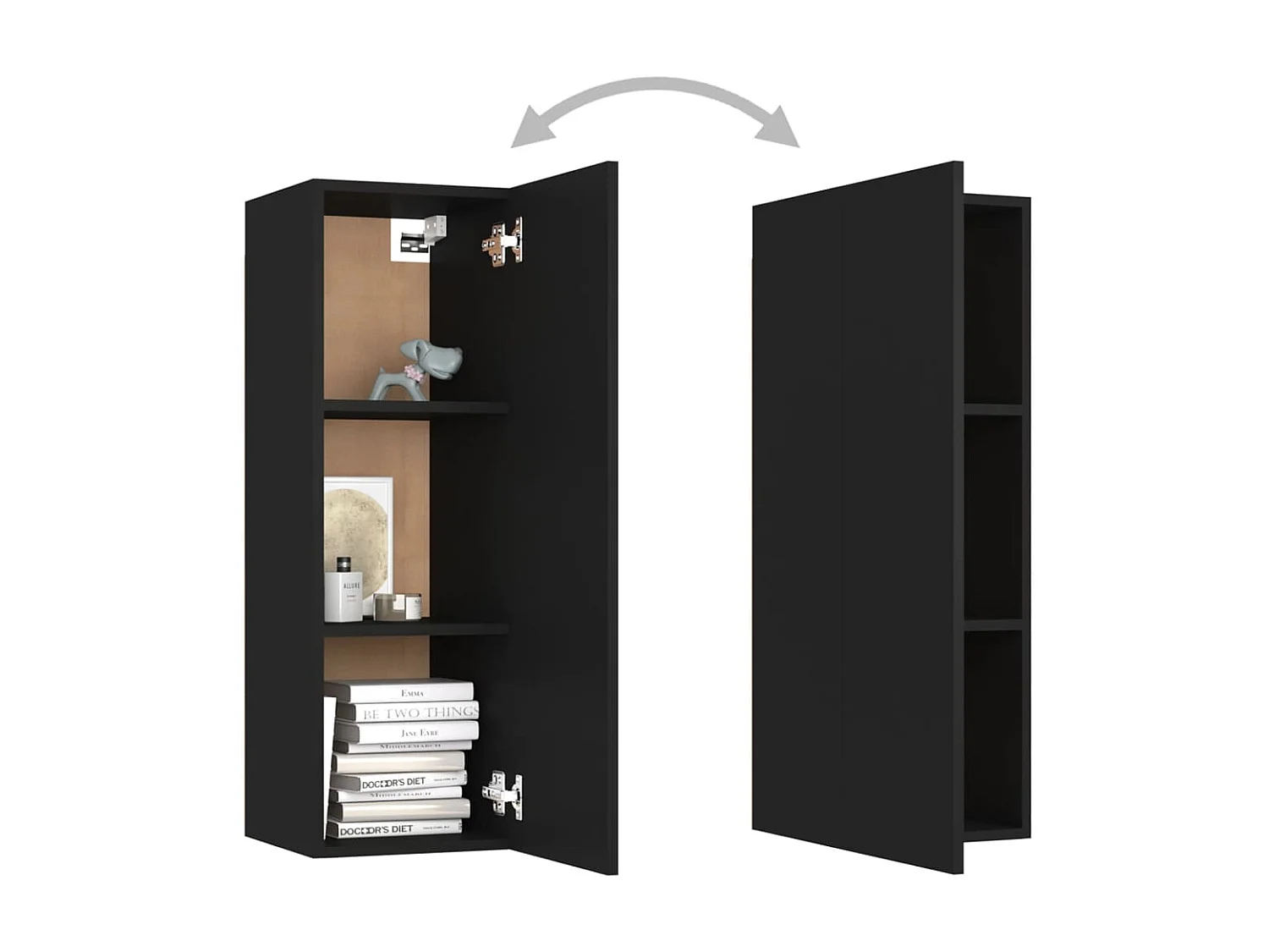 Ensemble de meubles TV 4 pcs Noir Aggloméré