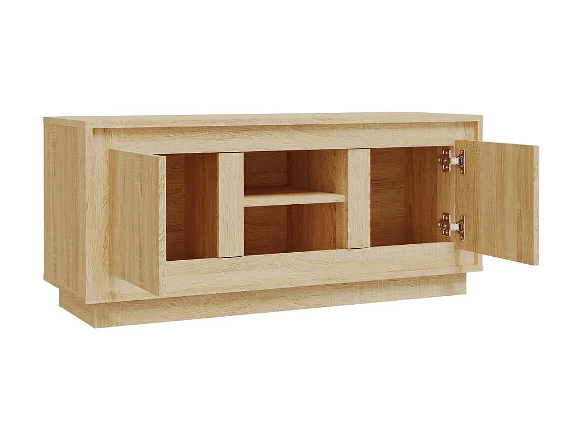 Mobile TV rovere Sonoma 102x35x45 cm in derivati del legno