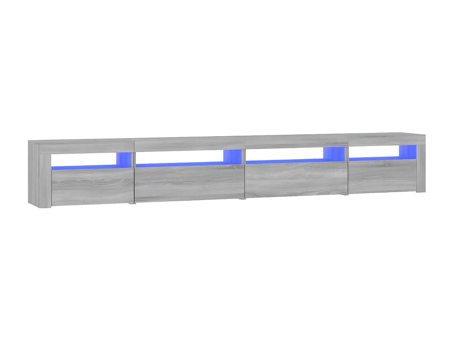 Meuble TV avec lumières LED Sonoma gris 270x35x40 cm