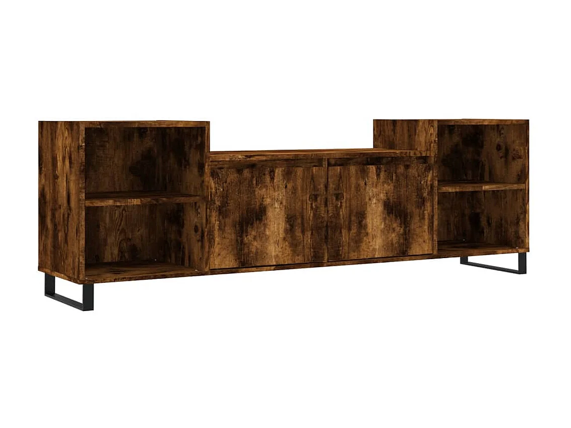 Mueble TV Roble ahumado 160x35x55 cm Madera contrachapada