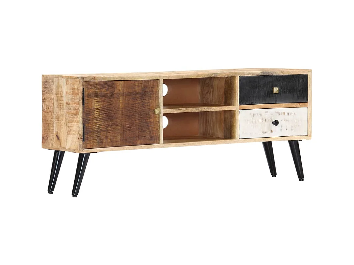 Meuble TV 115 x 30 x 47 cm Bois massif de manguier