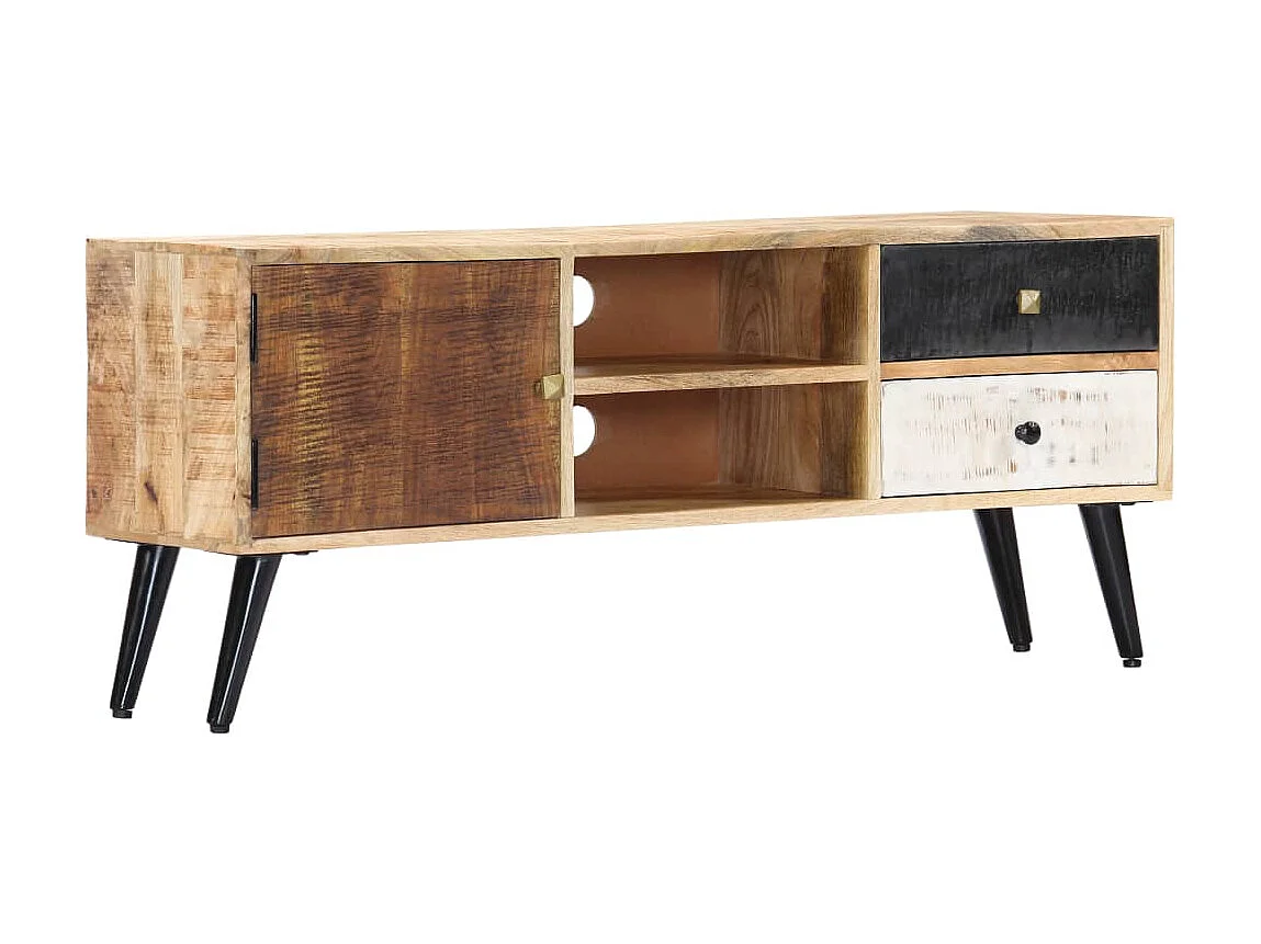 Meuble TV 115 x 30 x 47 cm Bois massif de manguier