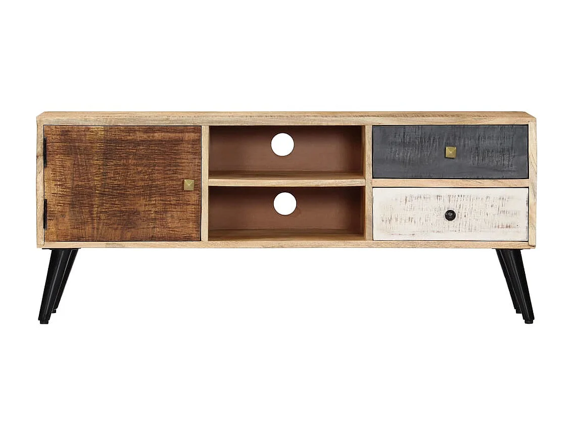 Meuble TV 115 x 30 x 47 cm Bois massif de manguier