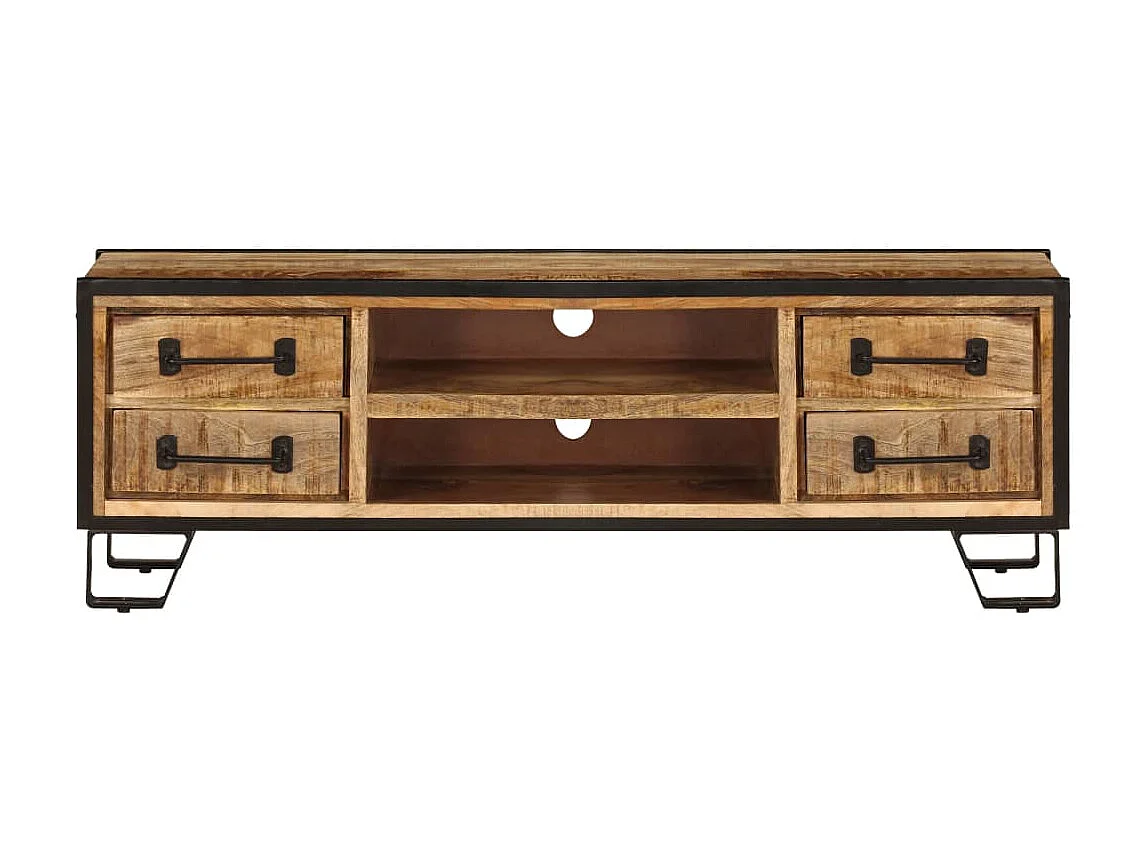 Meuble TV avec tiroirs 120 x 30 x 40 cm Bois massif de manguier