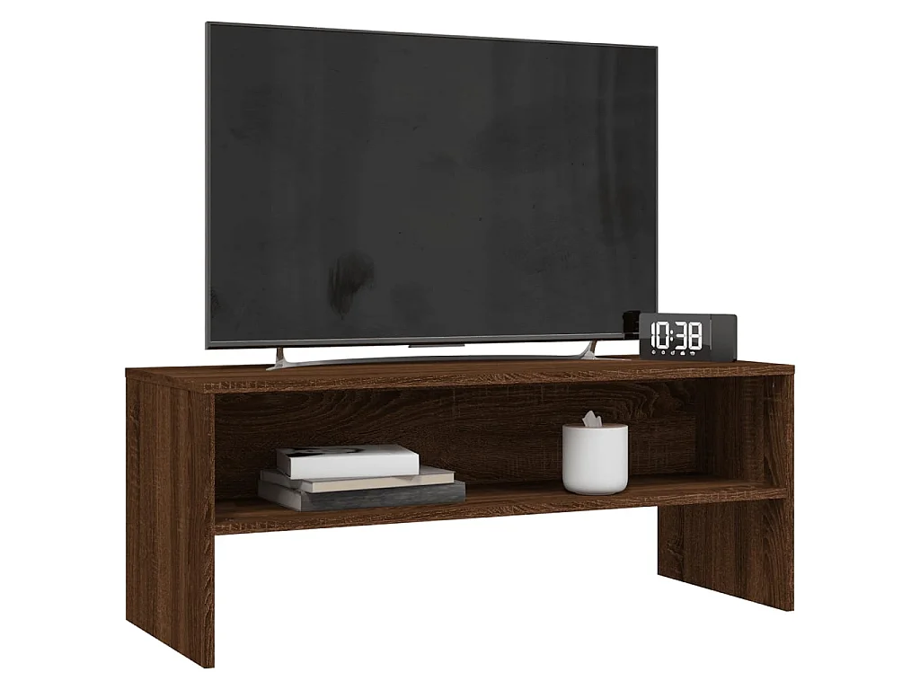Meuble TV Chêne marron 100x40x40 cm Bois d'ingénierie