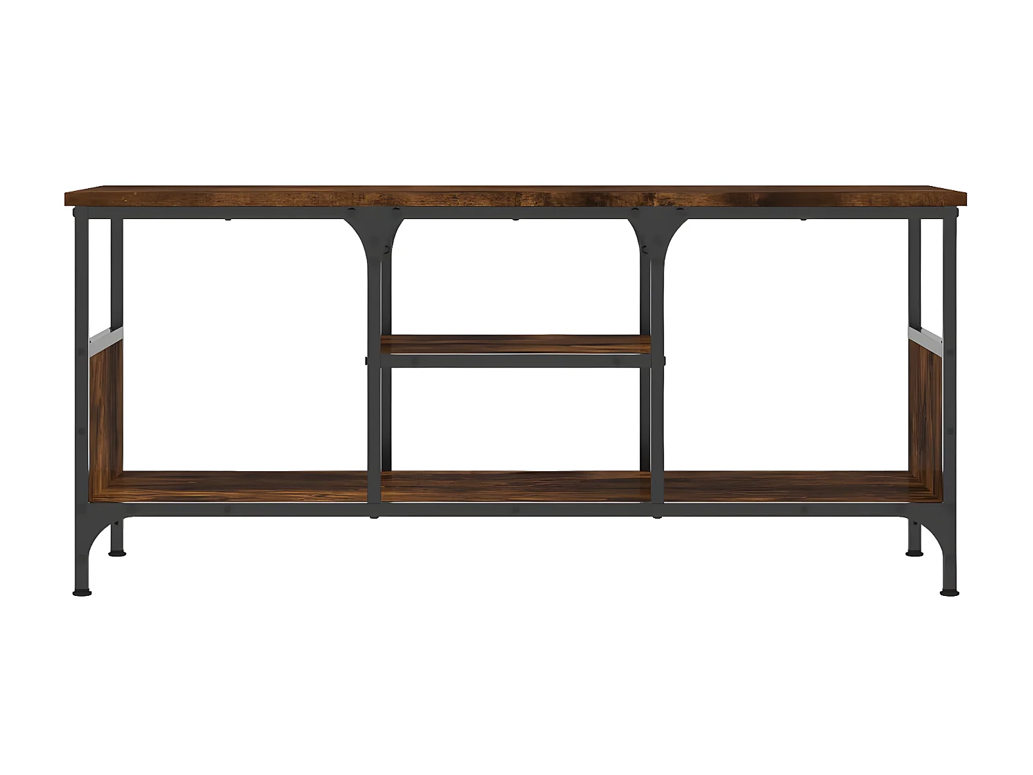 Mobile TV rovere affumicato 100x35x45 cm in derivati del legno e ferro