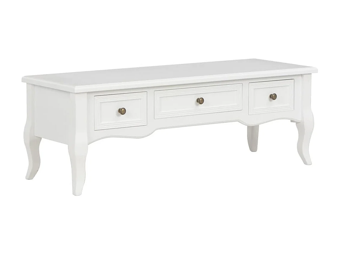 Meuble TV Blanc 100 x 35 x 35 cm Bois